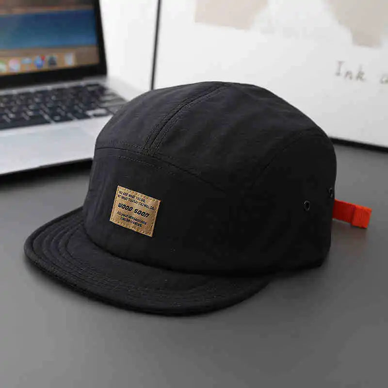 Quick-Drying Japanese Style Short Brim Retro Five-Panel Hat Outdoor Duckbill Cap Four Seasons Soft Brim Baseball Cap