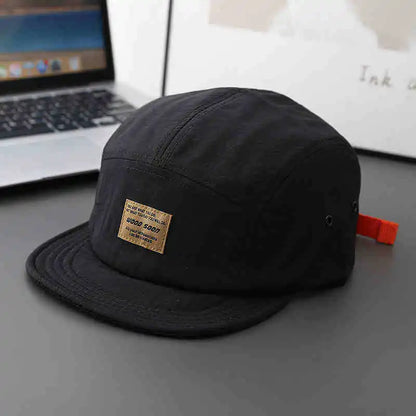 Quick-Drying Japanese Style Short Brim Retro Five-Panel Hat Outdoor Duckbill Cap Four Seasons Soft Brim Baseball Cap