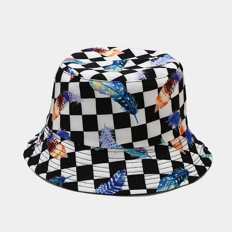 fashion plant printing pattern fisherman hat spring and summer outdoor sun protection fisherman cap unises fishing caps