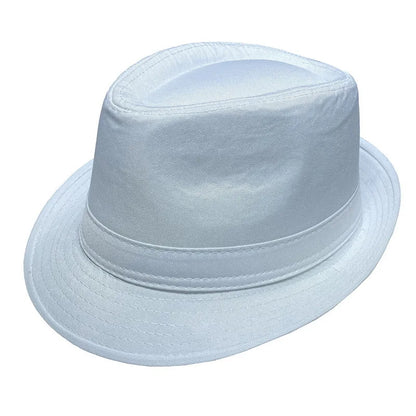 Men's Hat Woven Plain Sunshade Hat Casual Bucket Beach Sun White Wedding Black Cloth Jazz HatFedoras