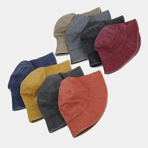 Kids Baby Washed Denim Cotton Bucket Hat For Boy Girls Custom Name Logo Fisherman Cap Panama Wide Brim Sun Hat Outdoor Team Caps