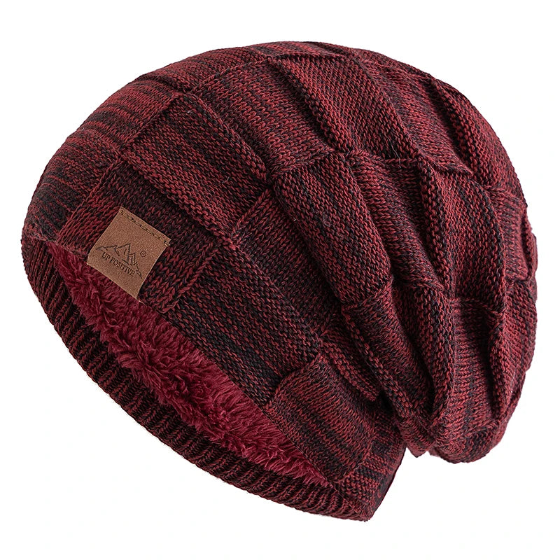 Hot Sale Women Winter Hats Fashion Slouchy Warm Beanie Female UP POSITIVE Brand Multicolor Mixing Color Design Streetwear Cap