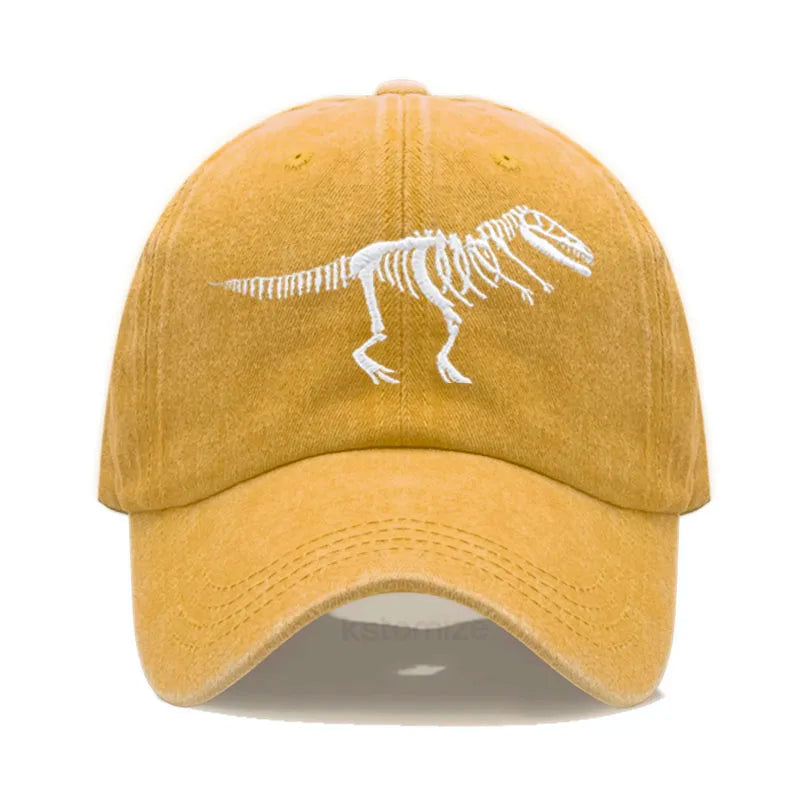 Cotton Baseball Cap for Men Women Unisex Embroidery Dinosaur Tyrannosaurus Rex Dad Hat Protection Outdoor Sports Golf Caps