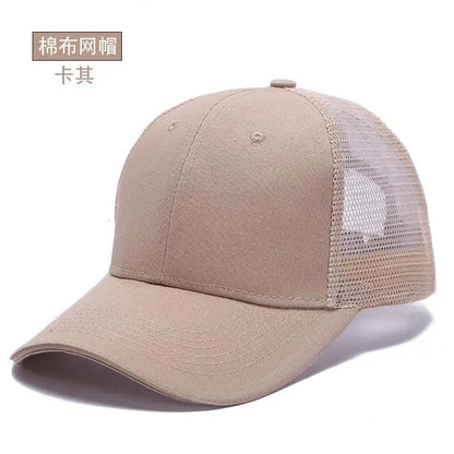 Mesh Cap Women Spring Summer Hats For Women Baseball Cap Cotton Solid Colored Wholesale Stock 6 Panel 5 Panel Breathable Cap