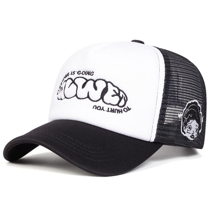 Unisex EVERYONE IS GOING Embroidery Baseball Net Caps Spring and Summer Outdoor Adjustable Casual Hats Hip Hop Hat Sunscreen Hat