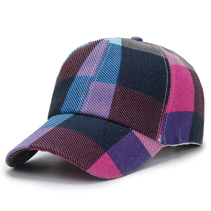 New Spring Summer Women Men Plaid Baseball Caps Outdoor Cool Lady Male Sun Cap Hat For Women Men Fashion