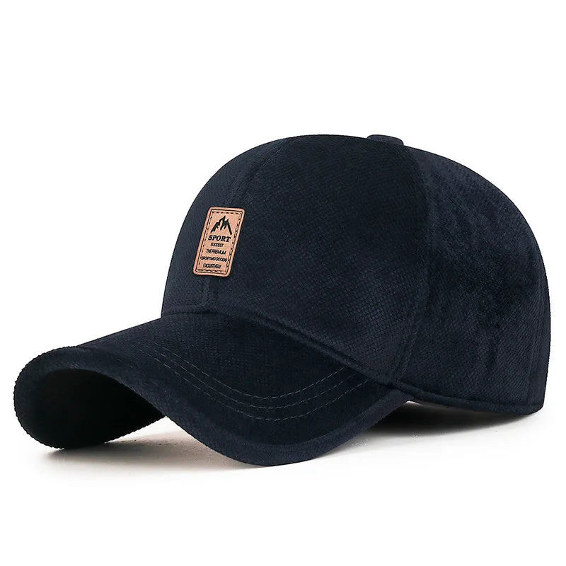 Autumn And Winter Cotton Hat With Fleece Warm Ear Protection Baseball Cap In The Old Man Hat