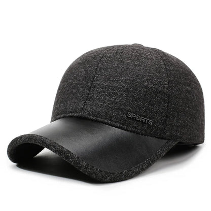 Unisex Winter Baseball Cap with Ear Flaps – Thick Windproof Dad Hat (Warm Ear Protection Outdoor Hat)