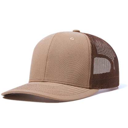 Hot Sale Unisex Cap Slight Curved Brim Style Trucker Hat  Men & Women Casual Outdoor Breathable Summer Cap