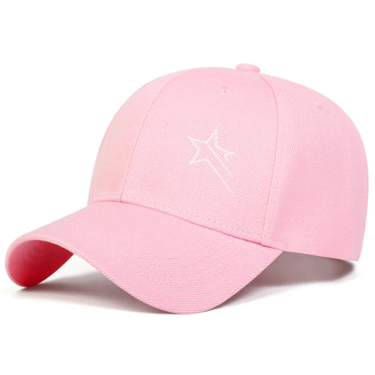 Unisex Five-pointed Star Embroidery Baseball Caps Spring and Autumn Outdoor Adjustable Casual Hats Hip Hop Hat Sunscreen Hat