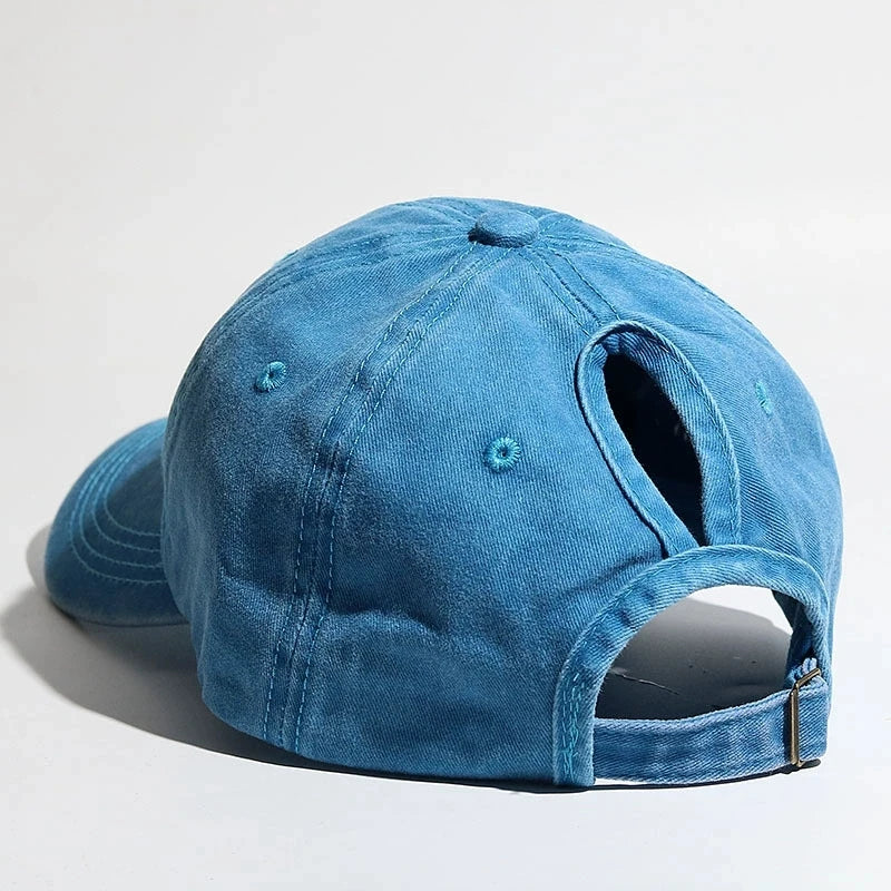 Washed  Baseball Cap Amazon European and American Popular Trendy Curved Brim Peaked Cap  Women's Outdoo