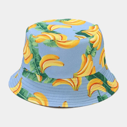 Creative Printed Fruit Pattern Bucket Cap Unisex Outdoor Leisure Fisherman Hat Summer Beach Uv Protection Sun hats Panama Bob
