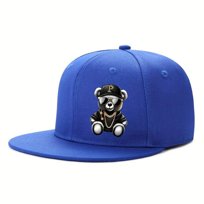 Adjustable Cartoon Bear Printed Hip Hop Baseball Cap Outdoor Sports Beach Casual Wea Fit for Men and Woment street snapback hat
