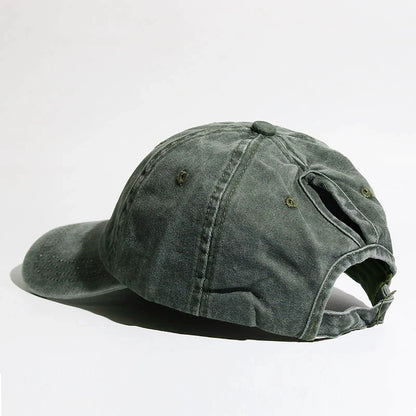 Washed  Baseball Cap Amazon European and American Popular Trendy Curved Brim Peaked Cap  Women's Outdoo