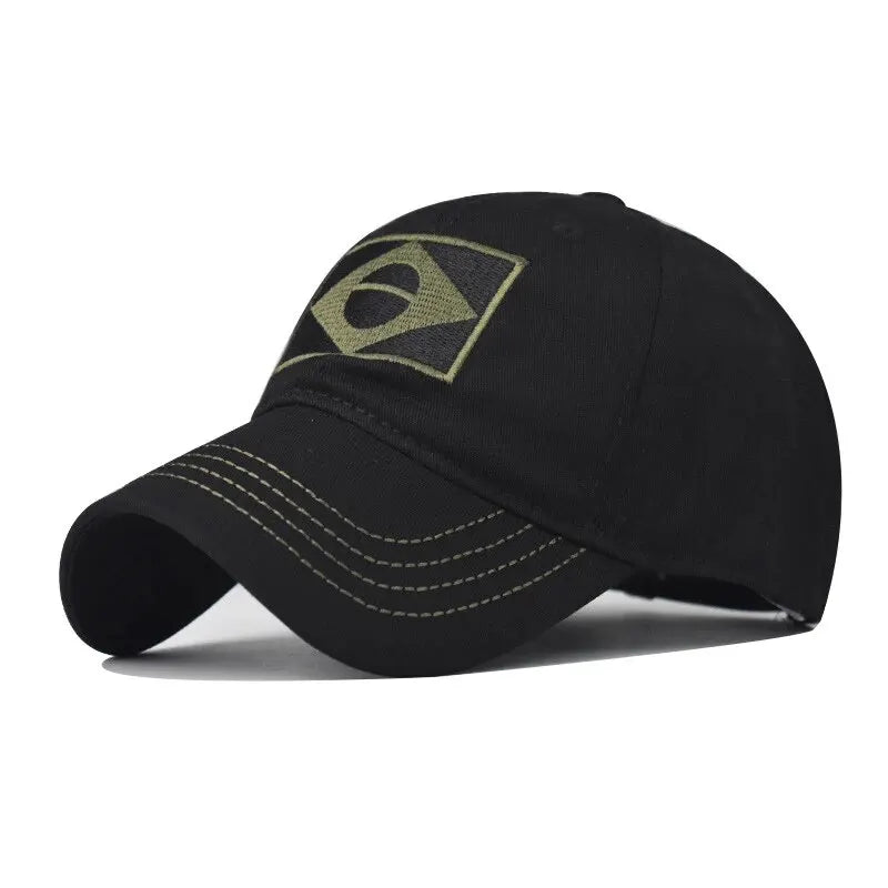 Men’s Camouflage Baseball Cap Brazil Flag Embroidered Tactical Outdoor Hunting Dad Hat