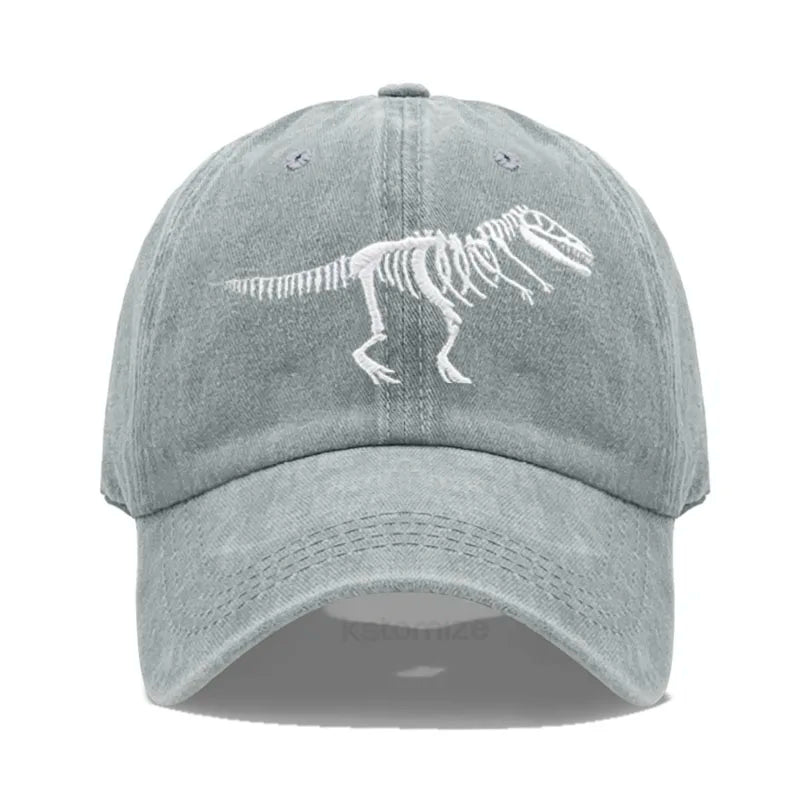 Cotton Baseball Cap for Men Women Unisex Embroidery Dinosaur Tyrannosaurus Rex Dad Hat Protection Outdoor Sports Golf Caps