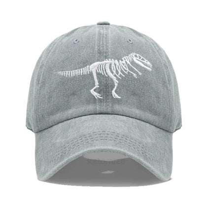 Cotton Baseball Cap for Men Women Unisex Embroidery Dinosaur Tyrannosaurus Rex Dad Hat Protection Outdoor Sports Golf Caps