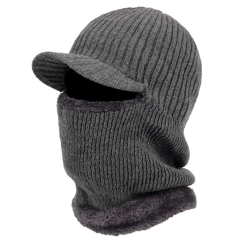 Winter men's and women's knitted hats with Ear Protection Thickened Breathable Polyester Hand Wash Only Outdoor Warm Riding Hat