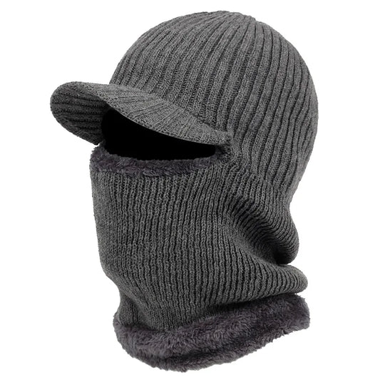 Winter men's and women's knitted hats with Ear Protection Thickened Breathable Polyester Hand Wash Only Outdoor Warm Riding Hat