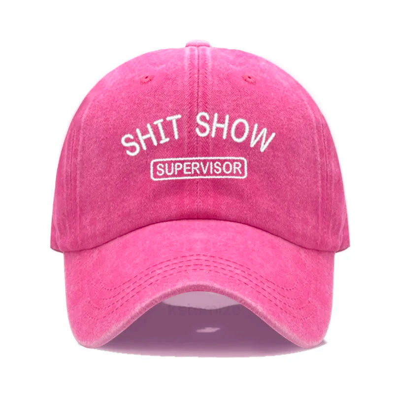 Men's Baseball Cap Women's Sport Golf Caps for Man Washed Cotton SHIT SHOW SUPERVISOR Embroidery Dad Hat Sun Hats Dropshipping