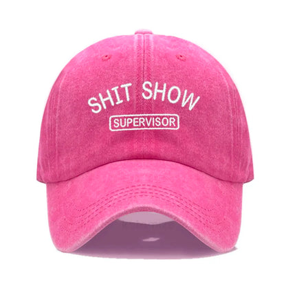Men's Baseball Cap Women's Sport Golf Caps for Man Washed Cotton SHIT SHOW SUPERVISOR Embroidery Dad Hat Sun Hats Dropshipping