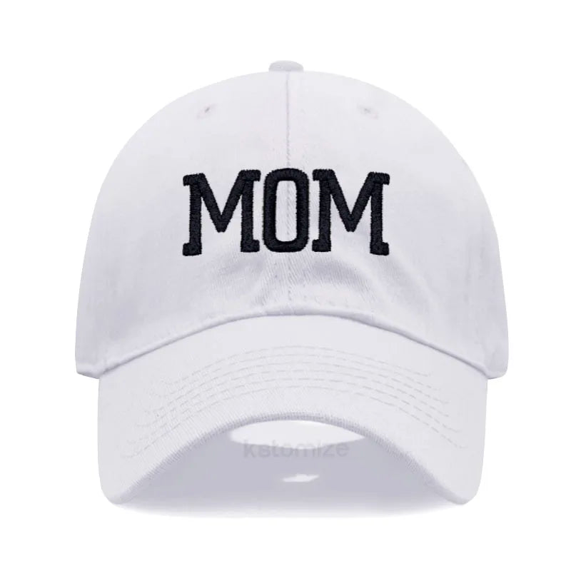 DAD MOM Embroidery Pure Cotton Men's Baseball Cap For Man  Womne's Fashion Sport Golf Caps Sun Hat Dropshipping