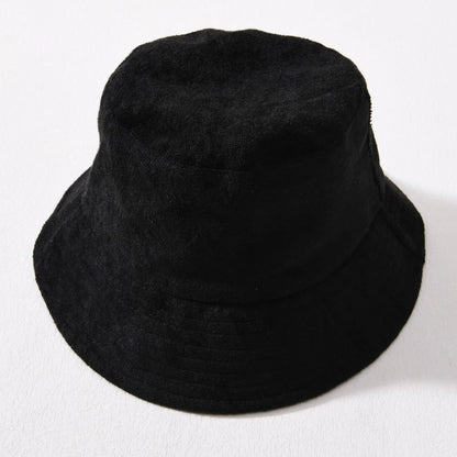 Simple Terry Cloth Towel Bucket Hat Spring Autumn Outdoor Panama Sun Fisherman Hat Unisex Candy Pure Color Fashion Cap