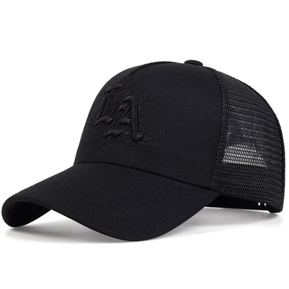 Unisex Letter Embroidery Baseball Net Caps Spring and Summer Outdoor Adjustable Casual Hats Sunscreen Hat