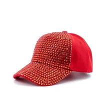 New Fashion Women Diamond Inlay Cap Spring Summer Hip Hop Kpop Dance Baseball Caps Simple Plain Party Street Hat