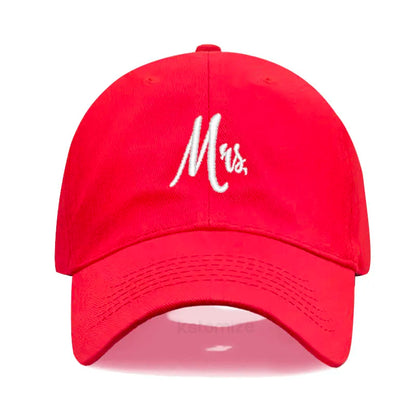 Matching Mr. & Mrs. Baseball Cap Men's Women's Cotton Embroidery Sport Golf Caps Bridal Gift Newlywed Honeymoon Wedding Gift