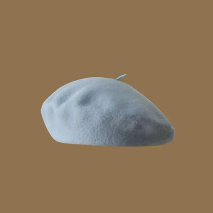 Wool Beret Hat Women French Beret Vintage Painter Cap Girl Solid Female Beret Femme Retro Casual Beanie Mushroom Hat Bonnet