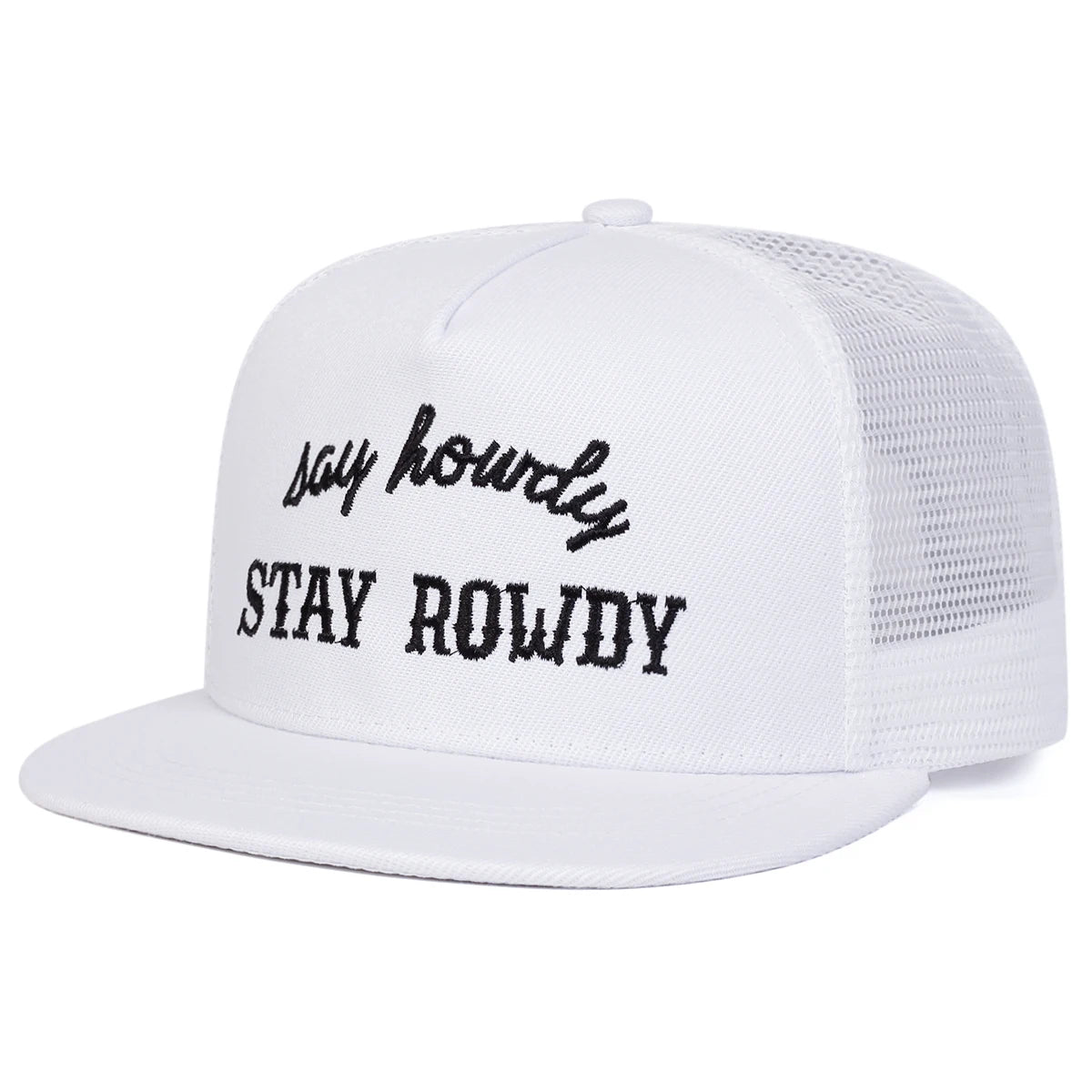 Unisex STAY ROWDY Embroidery Hip-hop Net Hats Spring Summer Outdoor Adjustable Casual Baseball Caps Sunscreen Hat Sports Cap