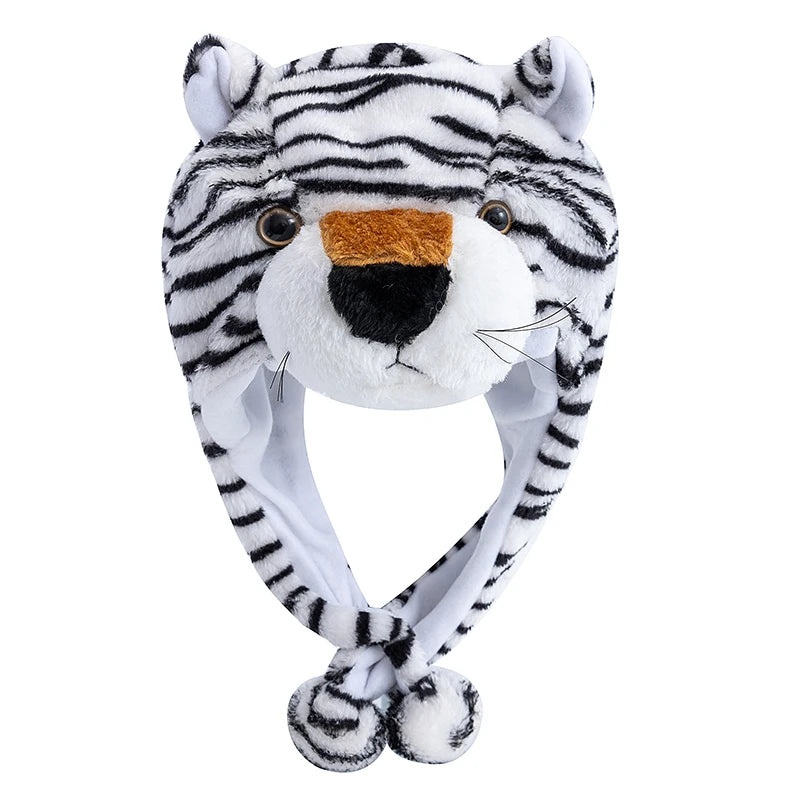 Hot Sale Unisex Funny Bulls Head 3D Animal Style Decorative Hat Winter Cap For Men Women Plush Fur Lovely Family Hat
