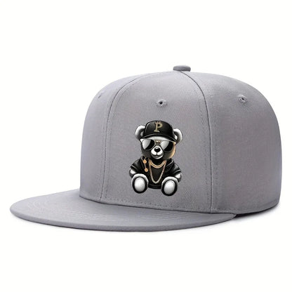 Adjustable Cartoon Bear Printed Hip Hop Baseball Cap Outdoor Sports Beach Casual Wea Fit for Men and Woment street snapback hat