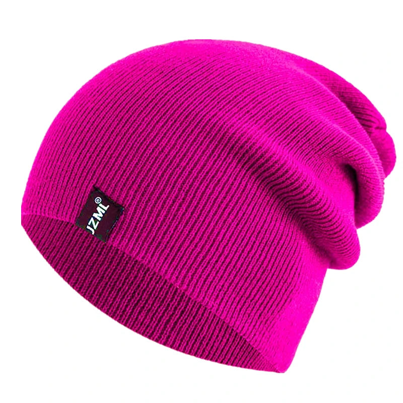 Unisex Letter Label Decor Beanie Hat Casual Multiple Colored Winter Knitted Hat Daily Life And Outdoor Beanie Cap