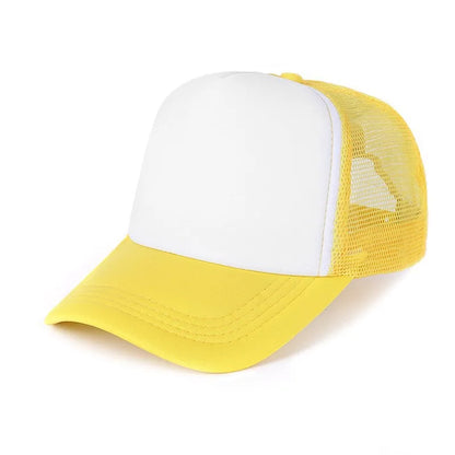50 Color Unisex SummerTrucker Hat For Adult Net Baseball Cap Men Women Polyester Blank Mesh Adjustable Sun Hat Visor