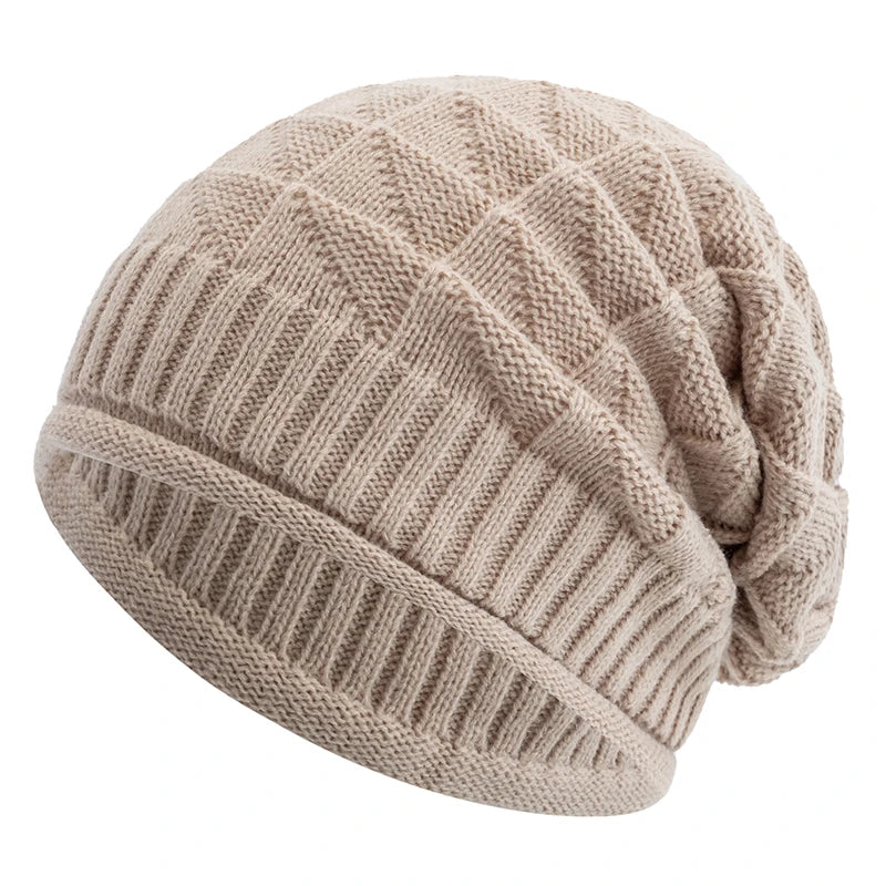 Hot Sale Long Size Winter Hat Casual Street Autumn Daily Beanies For Men & Women Solid Bonnet Cap