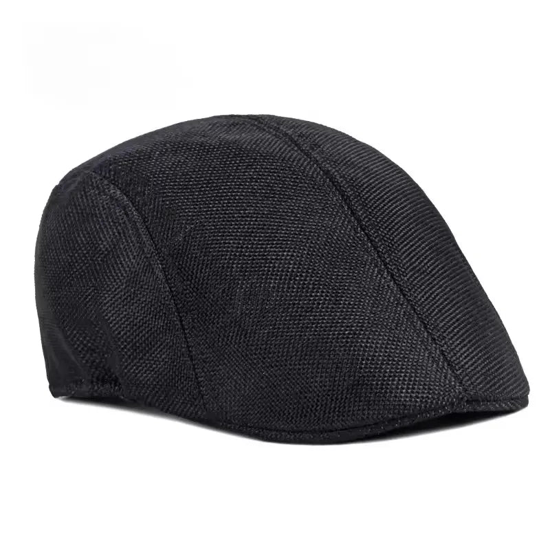Sun Hat Summer Breathable Beret Cap Cap Mesh Hollow Solid Color Beret Hat Sun Protection Men's Women's Net Dad Hat Forward Cap