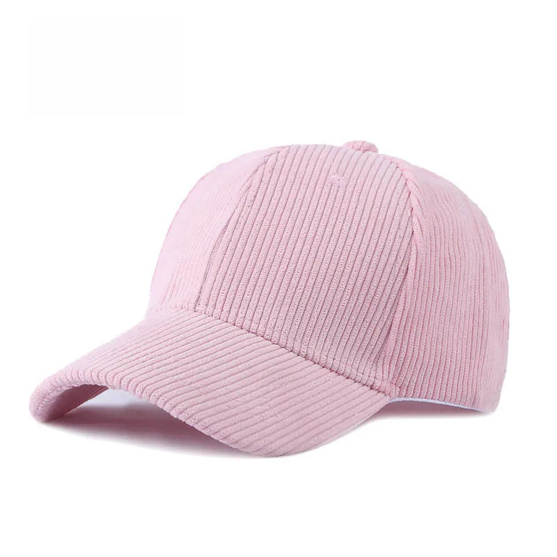 Solid Corduroy Baseball Cap For Women and Men 100%Cotton Vintage Unisex Adjustable Spring Polo Trucker Cap Autumn Winter Sun Hat