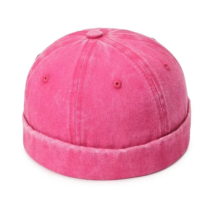 New Women Men Solid Cotton Cap Hat Washed Denim Beanie Hat Spring Autumn Retro Adjustable Docker Sailor Cap Hat For Women Men