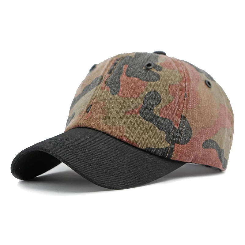 Ethnic Wind Hat for Men and Women Outdoor Sunshade Baseball Hat Fashion Imitation Cowboy Print Hard Top Duck Tongue Hat Trend