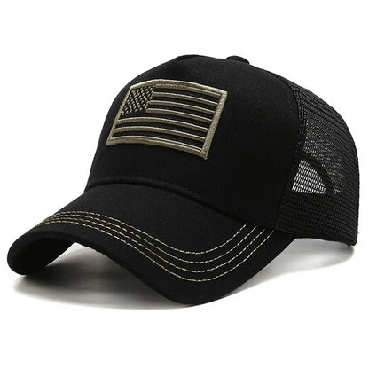 Unisex American Flag Camouflage Baseball Cap Breathable Summer Sun Protection Hat