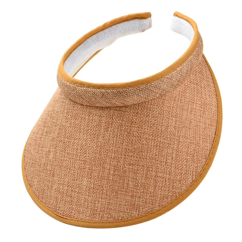 Fashion Summer Empty Top Sun Hat Women's Casual Adjustable Sun Visor Caps Girls Boy Outdoor Sea Beach Trip Cap Casquette