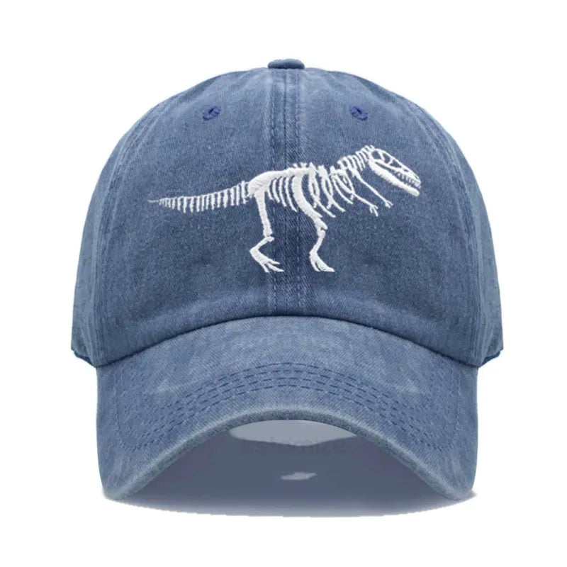 Cotton Baseball Cap for Men Women Unisex Embroidery Dinosaur Tyrannosaurus Rex Dad Hat Protection Outdoor Sports Golf Caps