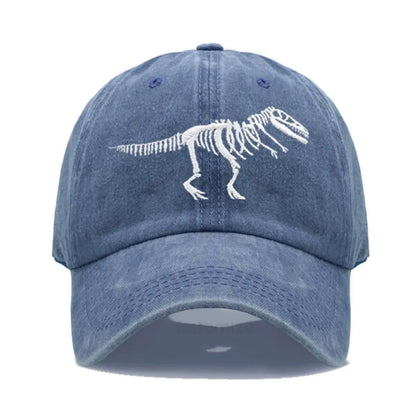 Cotton Baseball Cap for Men Women Unisex Embroidery Dinosaur Tyrannosaurus Rex Dad Hat Protection Outdoor Sports Golf Caps