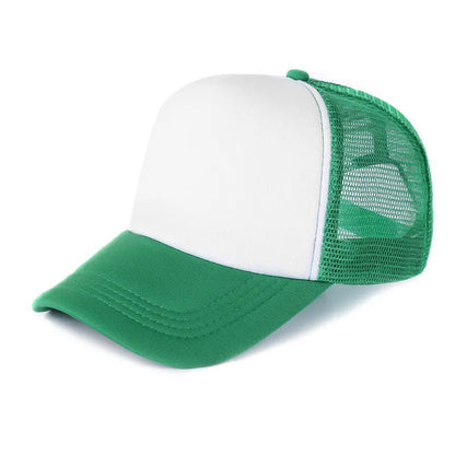 1 Piece Summer Trucker Hat Men Women Net Polyester Baseball Cap Blank Mesh Dad Hats Adjustable Sun Hat Visor