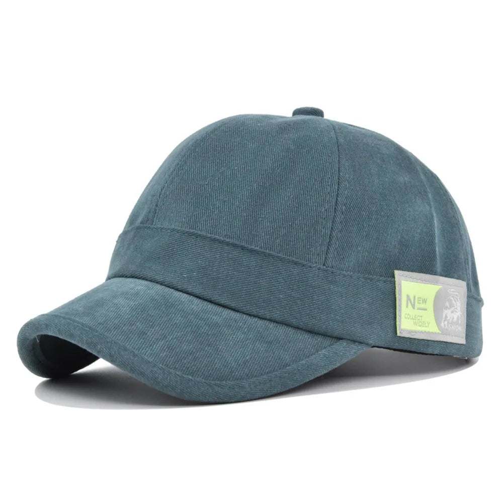 Unisex Vintage Baseball Cap SHORT Visor Letter Baseball Hats Men And Women Outdoor Sports Hats