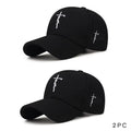 Embroidery English Cross Casual Baseball Cap Men's Women's Youth Adjustable Hat