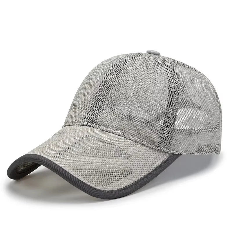 Summer Men Hat Openwork Brim Breathable Mesh Cap Outdoor Sports Sunscreen Baseball Women Sunhat