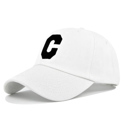 Fashion Baseball Cap Unisex C Letter Summer Sun Hat Women 100% Cotton Visor Hats Men Embroidered Bone Snapback Cap gorras